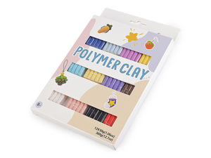 Set premium de lut polimeric pentru modelaj – 12 culori asortate (12 x 30g) cu ustensile de modelat și accesorii pentru bijuterii
