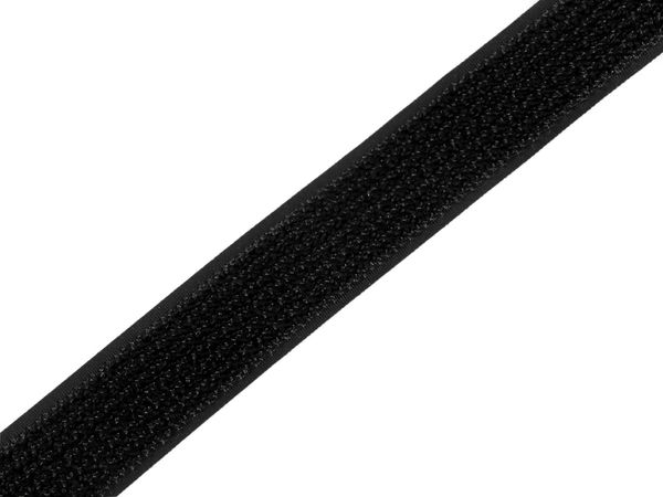 Bandă scai premium 2 în 1 (25 mm) - Rolă universală autoaderentă pe o singură față, negru