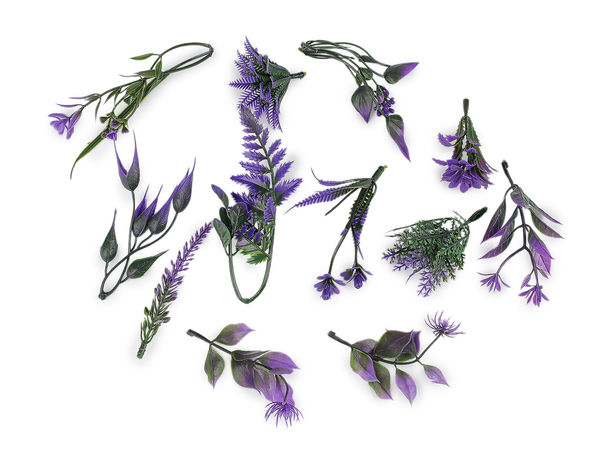 Mini crenguțe artificiale premium și tije decorative (Set de 11 piese) - Accente florale artificiale multifuncționale pentru coronițe DIY, accesorii de păr și lucru manual