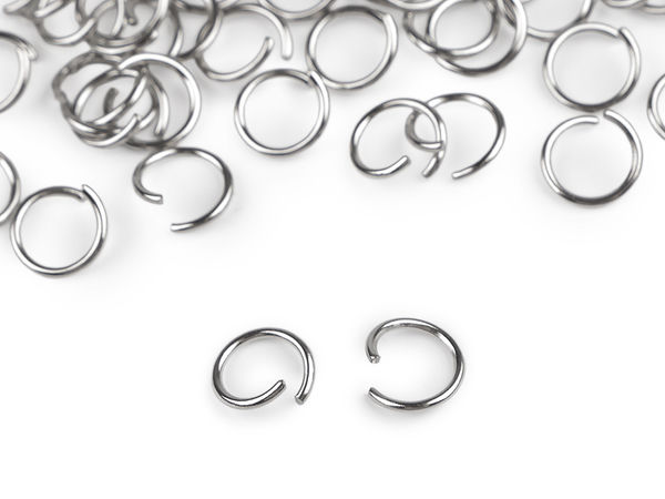 Inele de legătură premium din oțel inoxidabil, 9-10 mm platină - Inele de legătură deschise rezistente pentru brelocuri, lucru manual și reparații de feronerie
