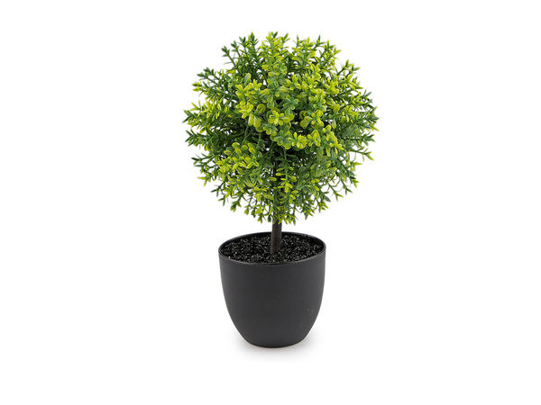 Plantă artificială premium de cimișir în ghiveci decorativ - Aranjament verde artificial tip topiar pentru decor casă, birou și terasă