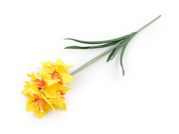 Fir de narcisă artificială cu aspect realist - Accent floral de primăvară (7 flori)
