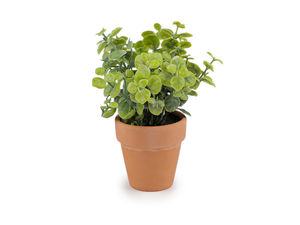 Mini plantă artificială premium în ghiveci - Verdeață decorativă realistă pentru masă, birou, casă și terasă