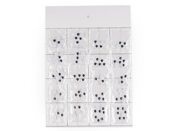 Ochi mobili autoadezivi cu pupile mobile (6mm - 12mm) - Ochi din plastic pentru lucru manual și confecționare păpuși