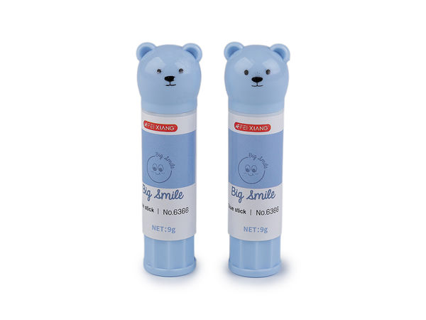 Batoane de lipici solid Big Smile (9g) - Adeziv premium non-toxic și lavabil pentru hârtie, culori asortate, cutie de prezentare pentru tejghea cu 24 de bucăți