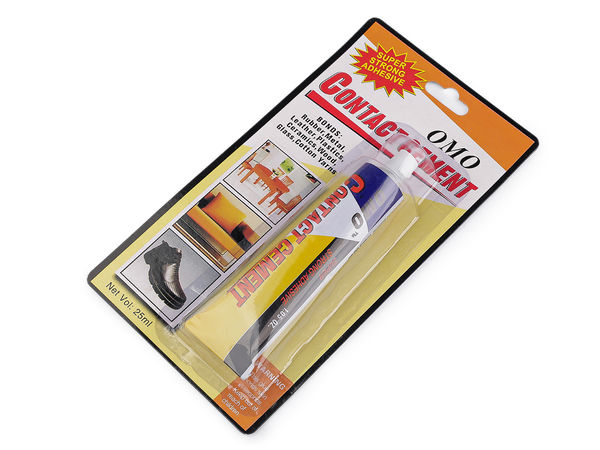 Adeziv de contact profesional universal pentru piele, lemn, încălțăminte, articole de galanterie și lucru manual, lipici extra-puternic - 25ml