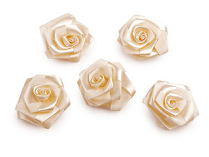 Aplicație elegantă trandafir din satin (50 mm) - Ornament decorativ premium pentru cusut și lipit