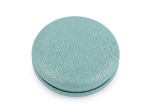 Oglindă cosmetică compactă metalică premium - Oglindă de buzunar cu două fețe și lupă