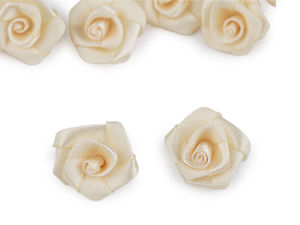 Mini trandafiri din satin premium pentru aplicații (15 mm) - Ornamente florale elegante pentru lucru manual, îmbrăcăminte și decorațiuni DIY
