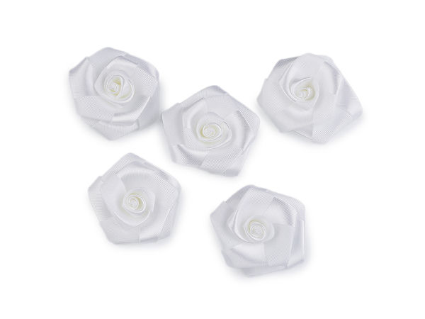 Aplicații elegante de trandafiri din satin (35 mm) – Ornamente florale premium de cusut și lipit pentru îmbrăcăminte, accesorii și lucru manual