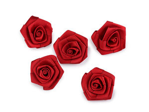 Aplicații elegante de trandafiri din satin (35 mm) – Ornamente florale premium de cusut și lipit pentru îmbrăcăminte, accesorii și lucru manual
