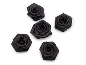 Aplicații decorative flori de trandafir din saten premium (40mm) - Ornamente elegante pentru cusut sau lipit, ideale pentru îmbrăcăminte, accesorii, lucru manual și decorațiuni de nuntă