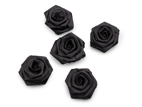 Aplicații decorative flori de trandafir din saten premium (40mm) - Ornamente elegante pentru cusut sau lipit, ideale pentru îmbrăcăminte, accesorii, lucru manual și decorațiuni de nuntă