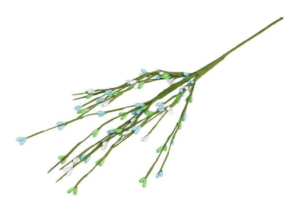 Ramură artificială modelabilă cu boboci pe sârmă - Crenguță decorativă flexibilă pentru aranjamente florale și proiecte creative
