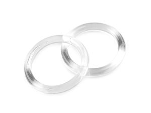 Inele transparente din plastic (38 mm) pentru croșetat și prinzătoare de vise - grosime 6 mm