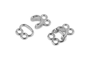 Închizători decorative metalice tip moș și babă, 18x27mm - Accesorii de galanterie premium pentru veste, jachete și cardigane