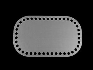 Bază din plastic transparent pentru coșuri și genți croșetate - 15x25 cm