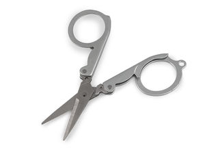Foarfecă pliabilă de buzunar Premium 10 cm – Foarfecă compactă pentru călătorie și galanterie (Finisaj nichelat)