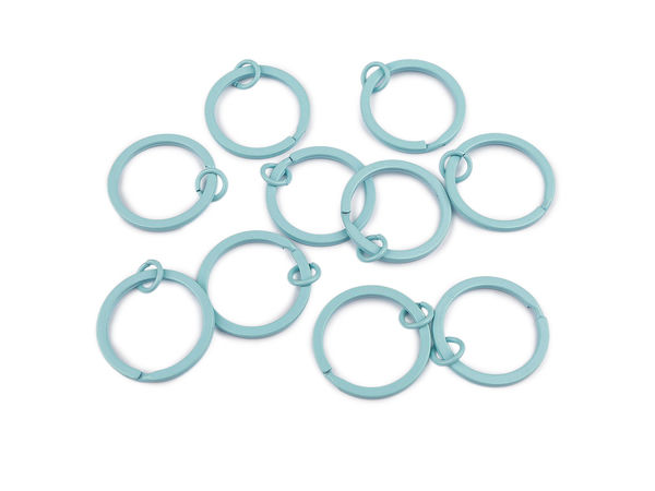 Inel pentru chei premium plat și lăcuit cu ochet de legătură (30mm) - Conector multicolor pentru pandantive