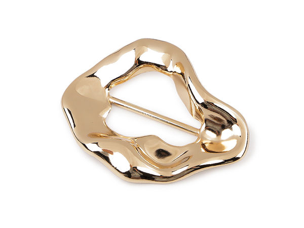 Cataramă metalică premium de designer pentru îmbrăcăminte și costume de baie, auriu roz (45 mm)