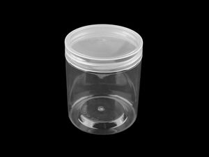 Tub de depozitare din plastic transparent cu capac cu filet (diametru de 7,4 cm) – Cutie organizatoare transparentă pentru artizanat, croitorie și galanterie