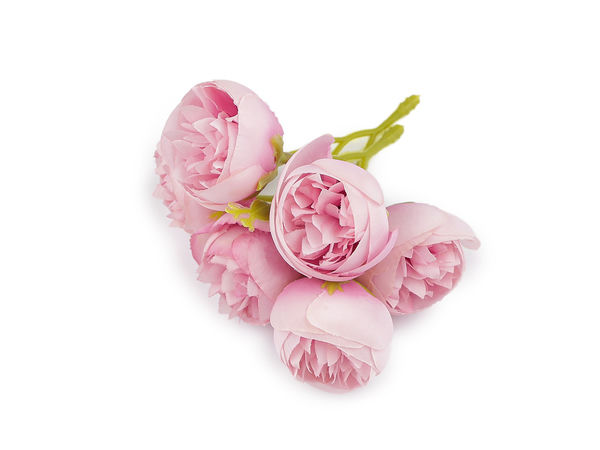 Buchețele premium de ranunculus artificial - Tije cu 3 flori pentru proiecte de galanterie, aranjamente florale și decorațiuni DIY