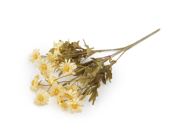 Buchet realist de margarete artificiale cu tijă - Mănunchi de flori artificiale cu aspect natural pentru coronițe, aranjamente florale și decorațiuni interioare