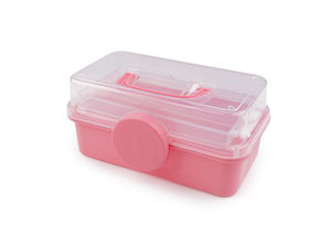 Cutie premium pentru cusut și casetă organizatoare din plastic pentru lucru manual, cu compartimente multiple