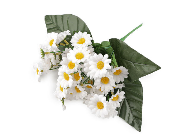Buchet premium de margarete artificiale - Flori de câmp artificiale cu aspect natural și tulpini, pentru decorul casei, proiecte de artizanat și aranjamente florale