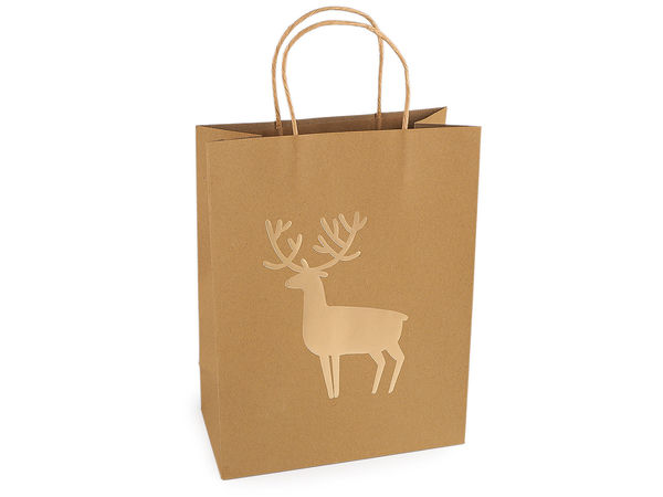 Săculeț cadou de Crăciun 24x31 cm – Pungă festivă de sărbători cu motive de sezon