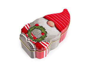 Cutie cadou decorativă de Crăciun din tablă - Recipient festiv pentru ambalare și depozitare