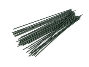 Tije floristice din plastic, verzi - Suport de 20 cm din sârmă pentru flori artificiale, galanterie și aranjamente florale