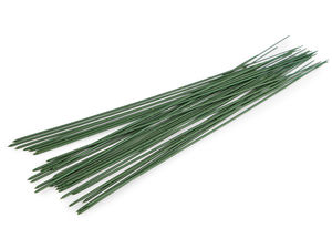 Tije floristice premium din sârmă plastificată verde pentru decorațiuni și aranjamente florale - 30 cm