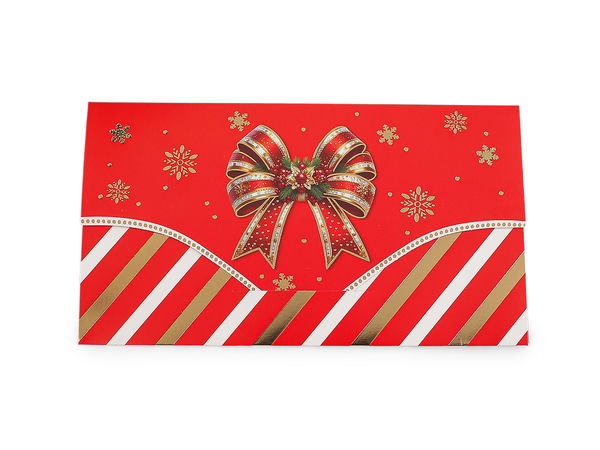 Plicuri premium din hârtie pentru Crăciun, cu accente metalizate - 9 x 16 cm