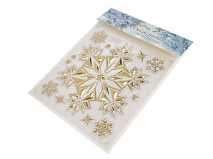 Stickere 3D pentru fereastră cu fulgi de nea - Decaluri decorative de Crăciun pentru geam și proiecte festive