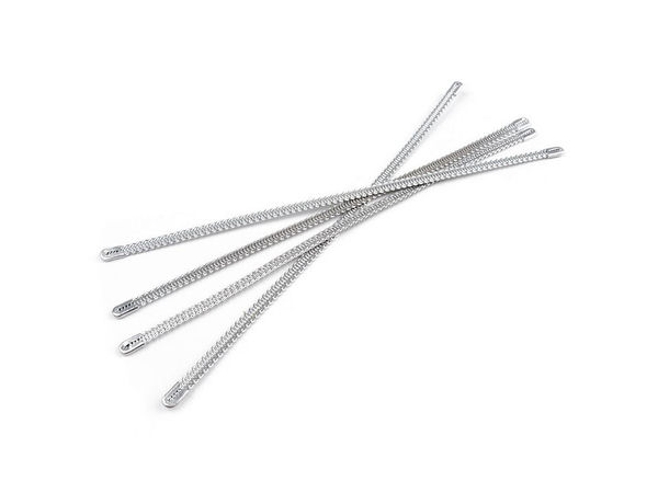 Armături metalice nichelate pentru corset și lenjerie - Lățime 5 mm (10 cm, 16 cm, 20 cm)
