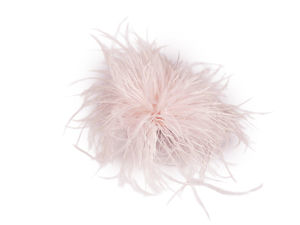 Broșă și ornament de păr spectaculos din pene de marabu - Fascinator cu dublă funcționalitate, 13 cm