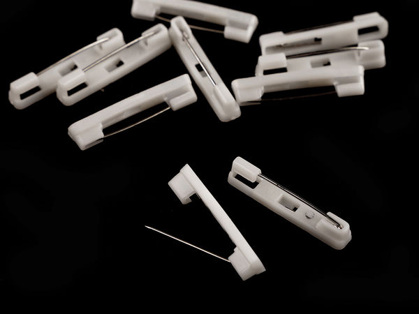 Baze ace de broșă 5 x 31 mm - Bază cu lipire pentru broșe DIY, cocarde și ecusoane