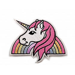 Aplicatie termoadeziva - Unicorn curcubeu - 7.8*9.2cm