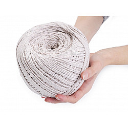 Fir bumbac / șnur macrame, 600 g - ecru deschis