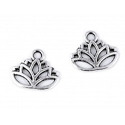 Pandantiv floare de lotus, 15x17 mm (pachet 10 buc.)