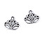 Pandantiv floare de lotus, 15x17 mm (pachet 10 buc.)