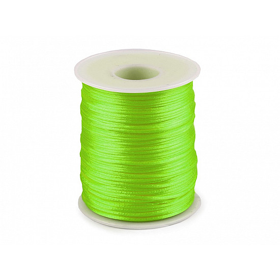 Șnur satinat, Ø1 mm (rola cca. 80 - 100 m) - verde electric