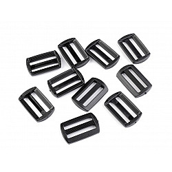 Reglor / Cataramă plastic, lățime 30 mm (pachet 10 buc.) - negru