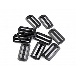 Reglor / Cataramă plastic, lățime 40 mm (pachet 10 buc.) - negru