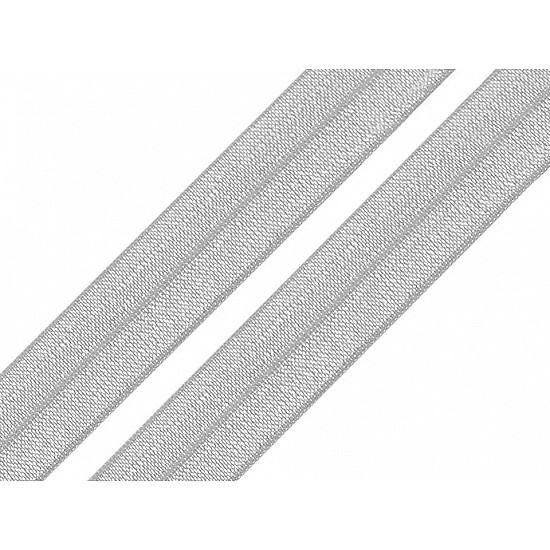 Bias elastic, lățime 16 mm (pachet 5 m) - gri