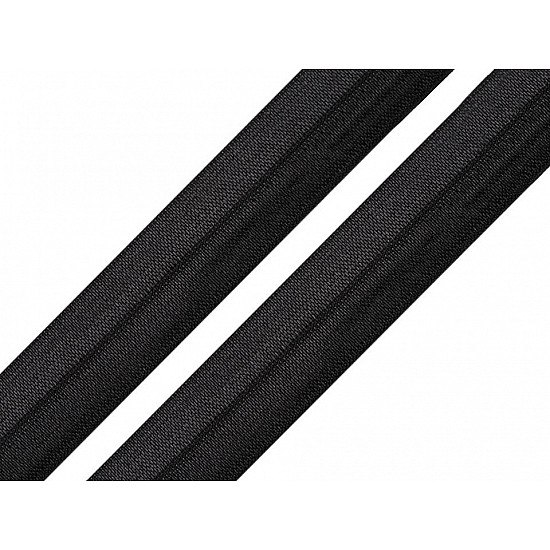 Bias elastic, lățime 16 mm (pachet 5 m) - negru