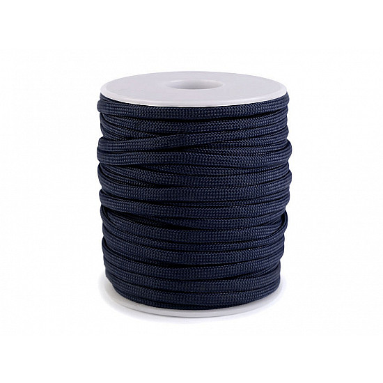 Cordelină paracord, Ø4 mm (rola 25 m) - albastru închis