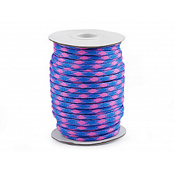 Cordelină paracord, Ø4 mm (rola 5 m) - albastru - roz