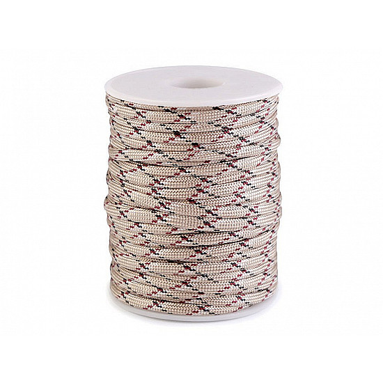 Cordelină paracord, Ø4 mm (rola 25 m) - maro natural